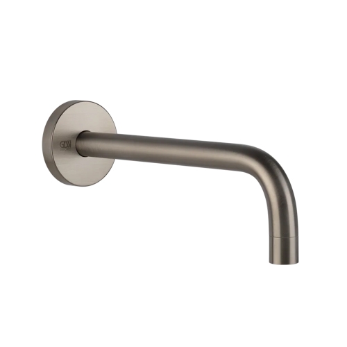 Immagine di Gessi VIA TORTONA bocca a parete P.23 cm, finitura finox brushed nickel 38783#149