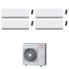 Immagine di Toshiba DAISEIKAI 10 WHITE Climatizzatore a parete quadri split inverter Wi-Fi bianco | unità esterna R32 10 kW unità interne 10000+10000+10000+10000 BTU RAS-5M34G3AVG-E+RAS-B[10|10|10|10]S4KVPG-E