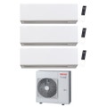 Immagine di Toshiba DAISEIKAI 10 WHITE Climatizzatore a parete trial split inverter Wi-Fi bianco | unità esterna R32 8 kW unità interne 10000+10000+10000 BTU RAS-4M27G3AVG-E+RAS-B[10|10|10]S4KVPG-E