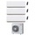 Toshiba DAISEIKAI 10 WHITE Climatizzatore a parete trial split inverter Wi-Fi bianco | unità esterna R32 8 kW unità interne 10000+10000+10000 BTU RAS-4M27G3AVG-E+RAS-B[10|10|10]S4KVPG-E