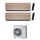 Toshiba DAISEIKAI 10 WOOD Climatizzatore a parete dual split inverter Wi-Fi wood | unità esterna R32 10 kW unità interne 13000+13000 BTU RAS-5M34G3AVG-E+RAS-B[13|13]S4KVDG-E