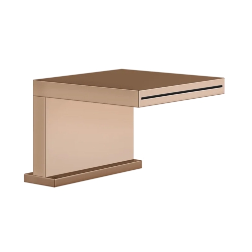 Immagine di Gessi WELLNESS bocca bordo vasca a cascata con comando remoto, finitura copper PVD 20191#030