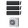 Toshiba SHORAI EDGE BLACK Climatizzatore a parete trial split inverter Wi-Fi nero | unità esterna R32 10 kW unità interne 7000+7000+7000 BTU RAS-5M34G3AVG-E+RAS-[B07|B07|B07]G3KVSGB-E
