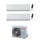 Toshiba SHORAI EDGE WHITE Climatizzatore a parete dual split inverter Wi-Fi bianco | unità esterna R32 5.2 kW unità interne 5000+16000 BTU RAS-3M18G3AVG-E+RAS-[M05|B16]G3KVSG-E