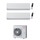 Toshiba SHORAI EDGE WHITE Climatizzatore a parete dual split inverter Wi-Fi bianco | unità esterna R32 8 kW unità interne 7000+18000 BTU RAS-4M27G3AVG-E+RAS-[B07|B18]G3KVSG-E