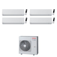 Immagine di Toshiba SHORAI EDGE WHITE Climatizzatore a parete quadri split inverter Wi-Fi bianco | unità esterna R32 10 kW unità interne 7000+7000+7000+7000 BTU RAS-5M34G3AVG-E+RAS-[B07|B07|B07|B07]G3KVSG-E
