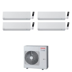 Immagine di Toshiba SHORAI EDGE WHITE Climatizzatore a parete quadri split inverter Wi-Fi bianco | unità esterna R32 10 kW unità interne 5000+7000+10000+18000 BTU RAS-5M34G3AVG-E+RAS-[M05|B07|B10|B18]G3KVSG-E