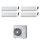 Toshiba SHORAI EDGE WHITE Climatizzatore a parete quadri split inverter Wi-Fi bianco | unità esterna R32 10 kW unità interne 5000+5000+7000+18000 BTU RAS-5M34G3AVG-E+RAS-[M05|M05|B07|B18]G3KVSG-E