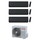 Toshiba SHORAI EDGE BLACK Climatizzatore a parete trial split inverter Wi-Fi nero | unità esterna R32 5.2 kW unità interne 5000+5000+5000 BTU RAS-3M18G3AVG-E+RAS-[M05|M05|M05]G3KVSGB-E