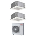Immagine di Toshiba CASSETTA A 4 VIE 60x60 Climatizzatore a cassetta dual split inverter | unità esterna R32 7 kW unità interne 10000+10000 BTU RAS-3M26G3AVG-E+RAS-M[10|10]S4MUVG-E