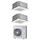 Toshiba CASSETTA A 4 VIE 60x60 Climatizzatore a cassetta dual split inverter | unità esterna R32 7 kW unità interne 10000+10000 BTU RAS-3M26G3AVG-E+RAS-M[10|10]S4MUVG-E