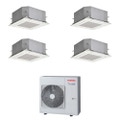 Immagine di Toshiba CASSETTA A 4 VIE 60x60 Climatizzatore a cassetta quadri split inverter | unità esterna R32 10 kW unità interne 10000+10000+10000+10000 BTU RAS-5M34G3AVG-E+RAS-M[10|10|10|10]S4MUVG-E