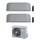 Toshiba HAORI Climatizzatore a parete dual split inverter Wi-Fi light grey | unità esterna R32 5.2 kW unità interne 7000+7000 BTU RAS-2M18G3AVG-E+RAS-[M07|M07]N4KVRG-E