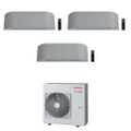 Immagine di Toshiba HAORI Climatizzatore a parete trial split inverter Wi-Fi light grey | unità esterna R32 10 kW unità interne 7000+7000+18000 BTU RAS-5M34G3AVG-E+RAS-[M07|M07|B16]N4KVRG-E