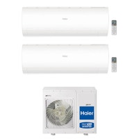 Immagine di Haier PEARL Climatizzatore a parete dual split inverter Wi-Fi bianco | unità esterna R32 8.5 kW unità interne 7000+7000 BTU 4U85S2SR5FA+AS[20|20]PBAHRA
