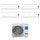 Haier PEARL Climatizzatore a parete quadri split inverter Wi-Fi bianco | unità esterna R32 10 kW unità interne 7000+7000+7000+7000 BTU 5U105S2SS5FA+AS[20|20|20|20]PBAHRA