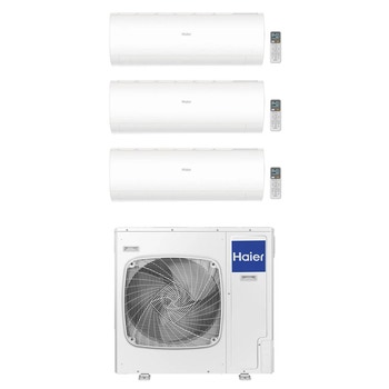 Immagine di Haier PEARL Climatizzatore a parete trial split inverter Wi-Fi bianco | unità esterna R32 12.5 kW unità interne 7000+7000+7000 BTU 5U125S2SN1FA+AS[20|20|20]PBAHRA
