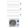 Haier PEARL Climatizzatore a parete trial split inverter Wi-Fi bianco | unità esterna R32 10 kW unità interne 7000+7000+7000 BTU 5U105S2SS5FA+AS[20|20|20]PBAHRA