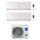Haier FLEXIS PLUS Climatizzatore a parete dual split inverter Wi-Fi bianco | unità esterna R32 9 kW unità interne 7000+7000 BTU 5U90S2SS5FA+AS[20|20]S2SF1FA-MW3