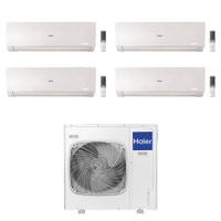 Immagine di Haier FLEXIS PLUS Climatizzatore a parete quadri split inverter Wi-Fi bianco | unità esterna R32 12.5 kW unità interne 7000+7000+7000+7000 BTU 5U125S2SN1FA+AS[20|20|20|20]S2SF1FA-MW3