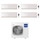 Haier FLEXIS PLUS Climatizzatore a parete quadri split inverter Wi-Fi bianco | unità esterna R32 12.5 kW unità interne 7000+12000+12000+12000 BTU 5U125S2SN1FA+AS[20|35|35|35]S2SF1FA-MW3