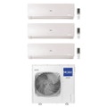Immagine di Haier FLEXIS PLUS Climatizzatore a parete trial split inverter Wi-Fi bianco | unità esterna R32 12.5 kW unità interne 7000+7000+7000 BTU 5U125S2SN1FA+AS[20|20|20]S2SF1FA-MW3