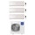 Haier FLEXIS PLUS Climatizzatore a parete trial split inverter Wi-Fi bianco | unità esterna R32 12.5 kW unità interne 7000+7000+7000 BTU 5U125S2SN1FA+AS[20|20|20]S2SF1FA-MW3