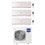 Immagine di Haier FLEXIS PLUS Climatizzatore a parete trial split inverter Wi-Fi bianco | unità esterna R32 12.5 kW unità interne 7000+7000+7000 BTU 5U125S2SN1FA+AS[20|20|20]S2SF1FA-MW3
