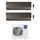 Haier FLEXIS PLUS Climatizzatore a parete dual split inverter Wi-Fi nero | unità esterna R32 12.5 kW unità interne 7000+7000 BTU 5U125S2SN1FA+AS[20|20]S2SF1FA-MB3