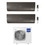 Immagine di Haier FLEXIS PLUS Climatizzatore a parete dual split inverter Wi-Fi nero | unità esterna R32 12.5 kW unità interne 12000+15000 BTU 5U125S2SN1FA+AS[35|42]S2SF1FA-MB3