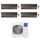 Haier FLEXIS PLUS Climatizzatore a parete quadri split inverter Wi-Fi nero | unità esterna R32 12.5 kW unità interne 7000+12000+12000+18000 BTU 5U125S2SN1FA+AS[20|35|35|50]S2SF1FA-MB3