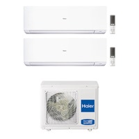 Immagine di Haier EXPERT Climatizzatore a parete dual split inverter Wi-Fi bianco | unità esterna R32 7 kW unità interne 7000+7000 BTU 3U70S2SR5FA+AS[20|20]XCAHRA