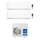 Haier EXPERT Climatizzatore a parete dual split inverter Wi-Fi bianco | unità esterna R32 8.5 kW unità interne 12000+18000 BTU 4U85S2SR5FA+AS[35|50]XCAHRA