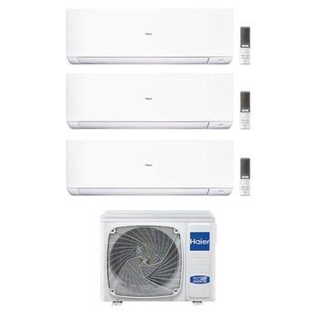 Immagine di Haier EXPERT Climatizzatore a parete trial split inverter Wi-Fi bianco | unità esterna R32 10 kW unità interne 7000+7000+7000 BTU 5U105S2SS5FA+AS[20|20|20]XCAHRA