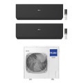 Immagine di Haier EXPERT Climatizzatore a parete dual split inverter Wi-Fi nero | unità esterna R32 12.5 kW unità interne 12000+12000 BTU 5U125S2SN1FA+AS[35|35]XCAHRA-MB