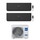 Haier EXPERT Climatizzatore a parete dual split inverter Wi-Fi nero | unità esterna R32 9 kW unità interne 15000+24000 BTU 5U90S2SS5FA+AS[42(1)|71]XCAHRA-MB
