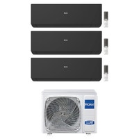 Immagine di Haier EXPERT Climatizzatore a parete trial split inverter Wi-Fi nero | unità esterna R32 9 kW unità interne 9000+15000+18000 BTU 5U90S2SS5FA+AS[25|42(1)|50]XCAHRA-MB