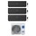 Haier EXPERT Climatizzatore a parete trial split inverter Wi-Fi nero | unità esterna R32 9 kW unità interne 7000+7000+12000 BTU 5U90S2SS5FA+AS[20|20|35]XCAHRA-MB