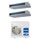 Haier CANALIZZATO Media pressione Climatizzatore canalizzabile dual split inverter Wi-Fi | unità esterna R32 7.5 kW unità interne 12000+18000 BTU 4U75S2SR5FA+AD[35|50]S2SM9FA(H)