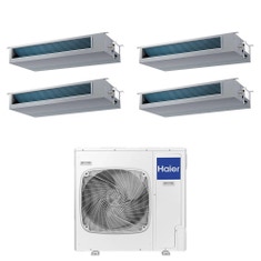Immagine di Haier CANALIZZATO Media pressione Climatizzatore canalizzabile quadri split inverter Wi-Fi | unità esterna R32 12.5 kW unità interne 12000+12000+12000+12000 BTU 5U125S2SN1FA+AD[35|35|35|35]S2SM9FA(H)