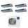 Haier CANALIZZATO Media pressione Climatizzatore canalizzabile quadri split inverter Wi-Fi | unità esterna R32 12.5 kW unità interne 12000+12000+12000+12000 BTU 5U125S2SN1FA+AD[35|35|35|35]S2SM9FA(H)
