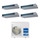 Haier CANALIZZATO Media pressione Climatizzatore canalizzabile quadri split inverter Wi-Fi | unità esterna R32 8.5 kW unità interne 12000+12000+12000+12000 BTU 4U85S2SR5FA+AD[35|35|35|35]S2SM9FA(H)