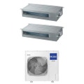 Immagine di Haier CANALIZZATO SLIM Bassa pressione Climatizzatore canalizzabile dual split inverter Wi-Fi | unità esterna R32 12.5 kW unità interne 12000+18000 BTU 5U125S2SN1FA+AD[35|50]S2SS1FA(H)