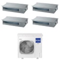 Immagine di Haier CANALIZZATO SLIM Bassa pressione Climatizzatore canalizzabile quadri split inverter Wi-Fi | unità esterna R32 12.5 kW unità interne 9000+9000+9000+9000 BTU 5U125S2SN1FA+AD[25|25|25|25]S2SS1FA(H)