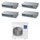 Haier CANALIZZATO SLIM Bassa pressione Climatizzatore canalizzabile quadri split inverter Wi-Fi | unità esterna R32 12.5 kW unità interne 9000+9000+9000+9000 BTU 5U125S2SN1FA+AD[25|25|25|25]S2SS1FA(H)