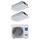 Haier CASSETTE A 1 VIA Climatizzatore a cassetta dual split inverter Wi-Fi bianco | unità esterna R32 10 kW unità interne 9000+9000 BTU 5U105S2SS5FA+AB[25|25]S2SA1FA(H)
