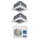 Haier CASSETTE 620 a 4 VIE Climatizzatore a cassetta dual split inverter Wi-Fi bianco | unità esterna R32 7 kW unità interne 9000+9000 BTU 3U70S2SR5FA+AB[25|25]S2SC2FA(H)