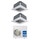 Haier CASSETTE 620 a 4 VIE Climatizzatore a cassetta dual split inverter Wi-Fi bianco | unità esterna R32 7.5 kW unità interne 9000+9000 BTU 4U75S2SR5FA+AB[25|25]S2SC2FA(H)