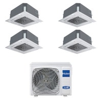Immagine di Haier CASSETTE 620 a 4 VIE Climatizzatore a cassetta quadri split inverter Wi-Fi bianco | unità esterna R32 9 kW unità interne 9000+9000+9000+9000 BTU 5U90S2SS5FA+AB[25|25|25|25]S2SC2FA(H)