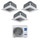 Haier CASSETTE 620 a 4 VIE Climatizzatore a cassetta trial split inverter Wi-Fi bianco | unità esterna R32 9 kW unità interne 9000+9000+9000 BTU 5U90S2SS5FA+AB[25|25|25]S2SC2FA(H)